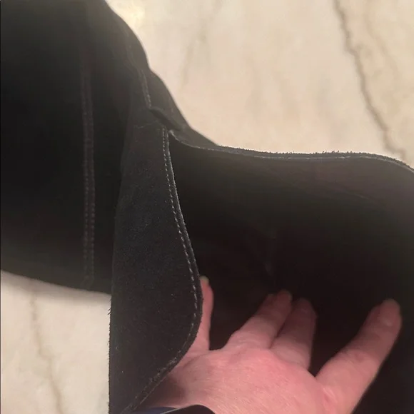 Sole Society Over the Knee Black Suede Knee-High Boots - Picture 3 of 7